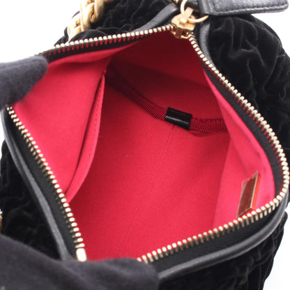 Chanel Velvet Black Shoulder Bags