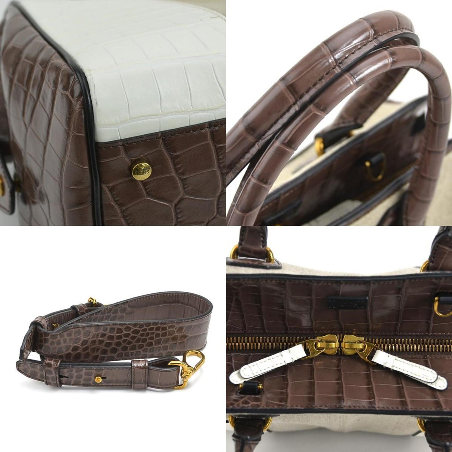 Tod's Canvas Brown Handbags