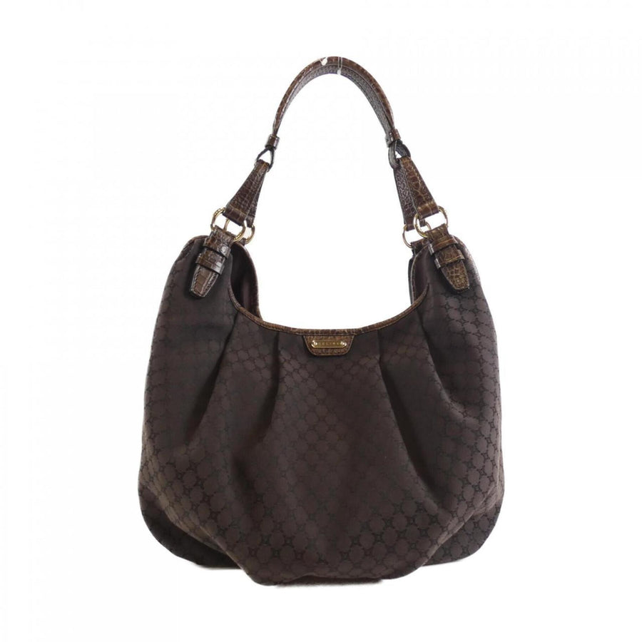 Celine Canvas Brown Shoulder Bags