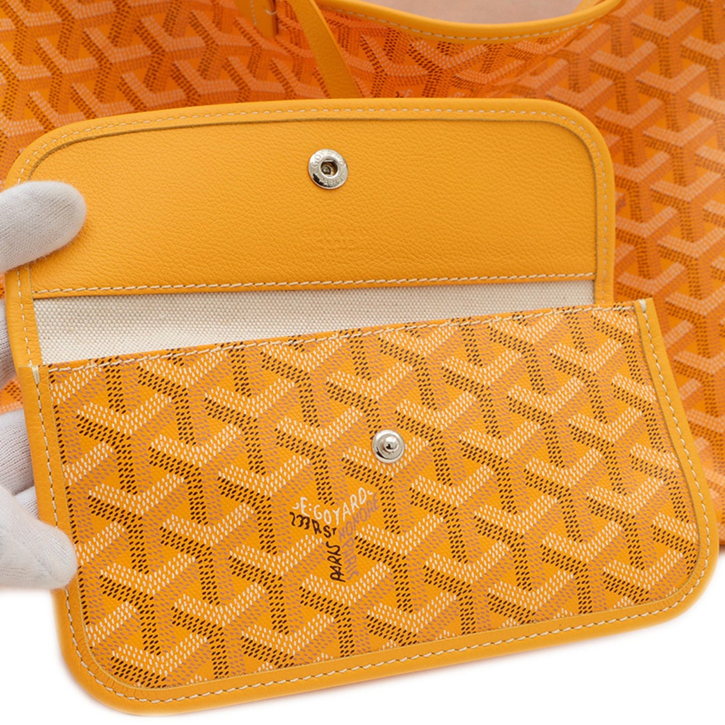 Goyard Canvas Yellow Tote Bags