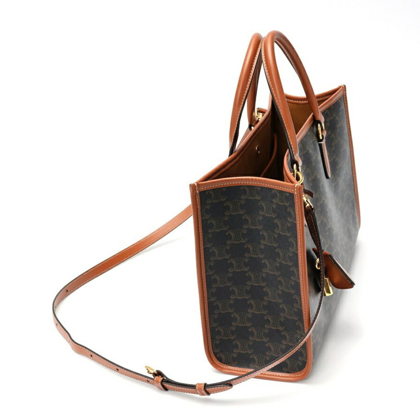 Celine Canvas Brown Tote Bags