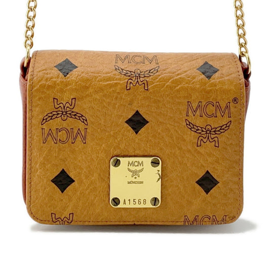 Mcm Pvc Brown Shoulder Bags