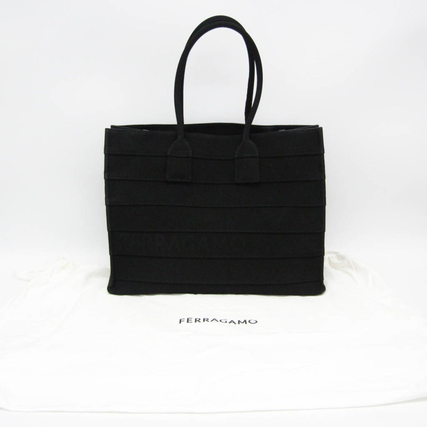 Salvatore Ferragamo Canvas Black Tote Bags