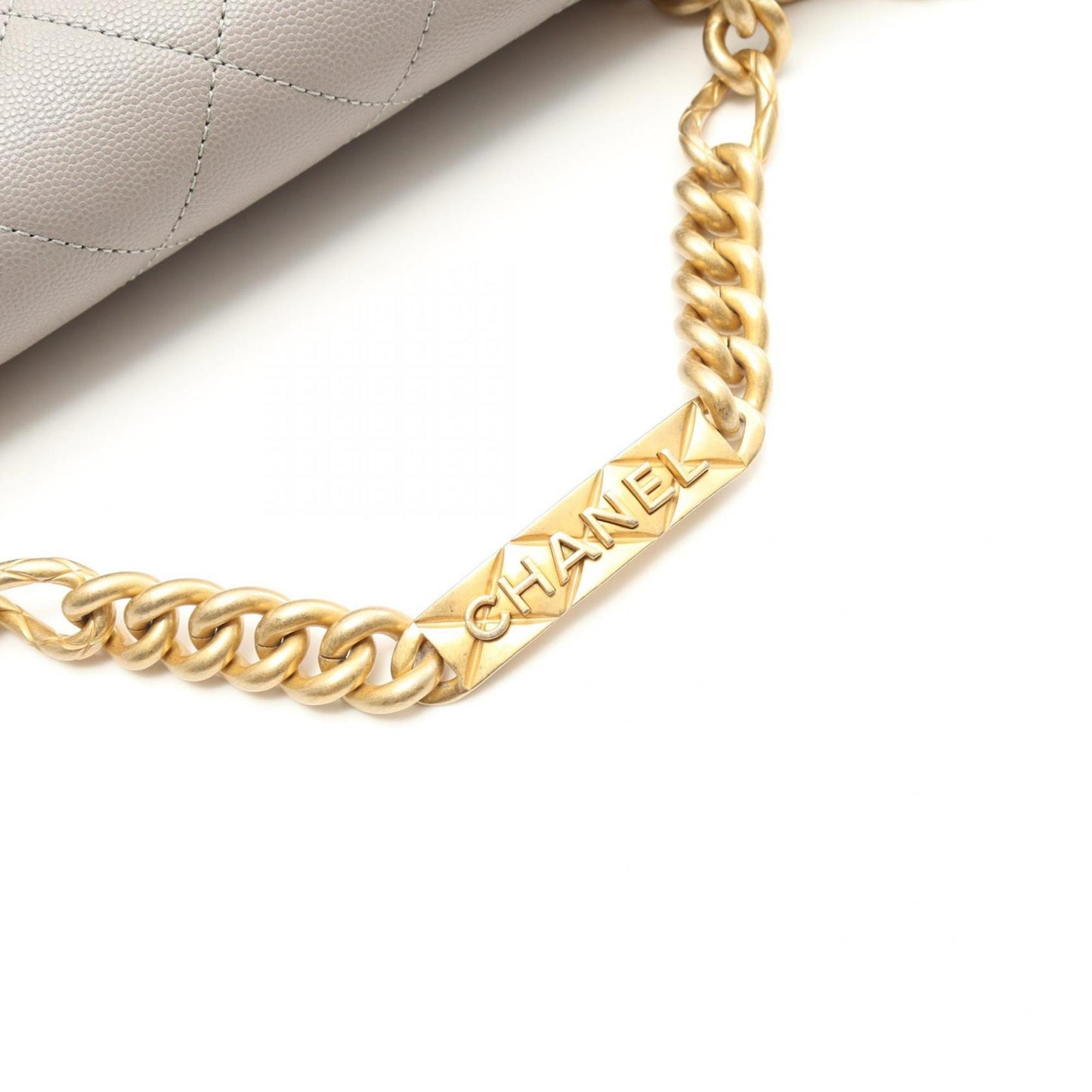 Chanel Calfskin Gray Shoulder Bags