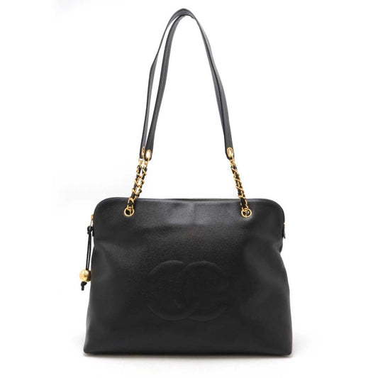 Chanel Calfskin Black Shoulder Bags