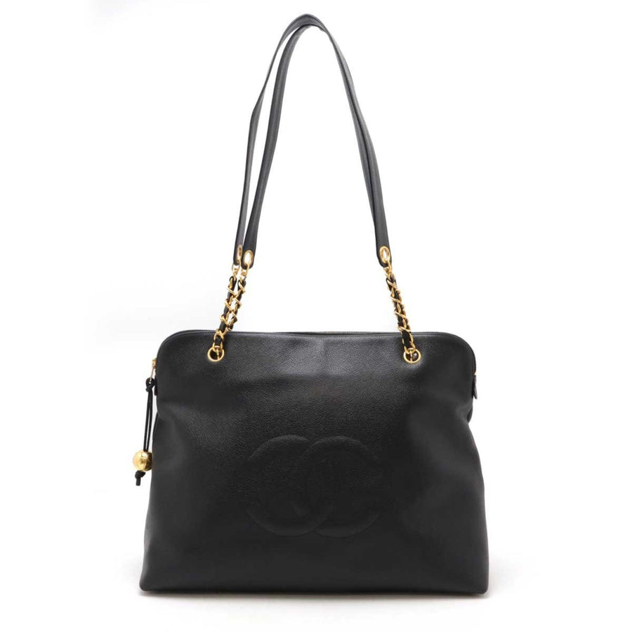 Chanel Calfskin Black Shoulder Bags