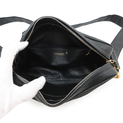 Chanel Calfskin Black Shoulder Bags