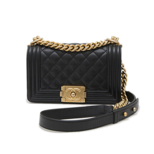 Chanel Calfskin Black Shoulder Bags