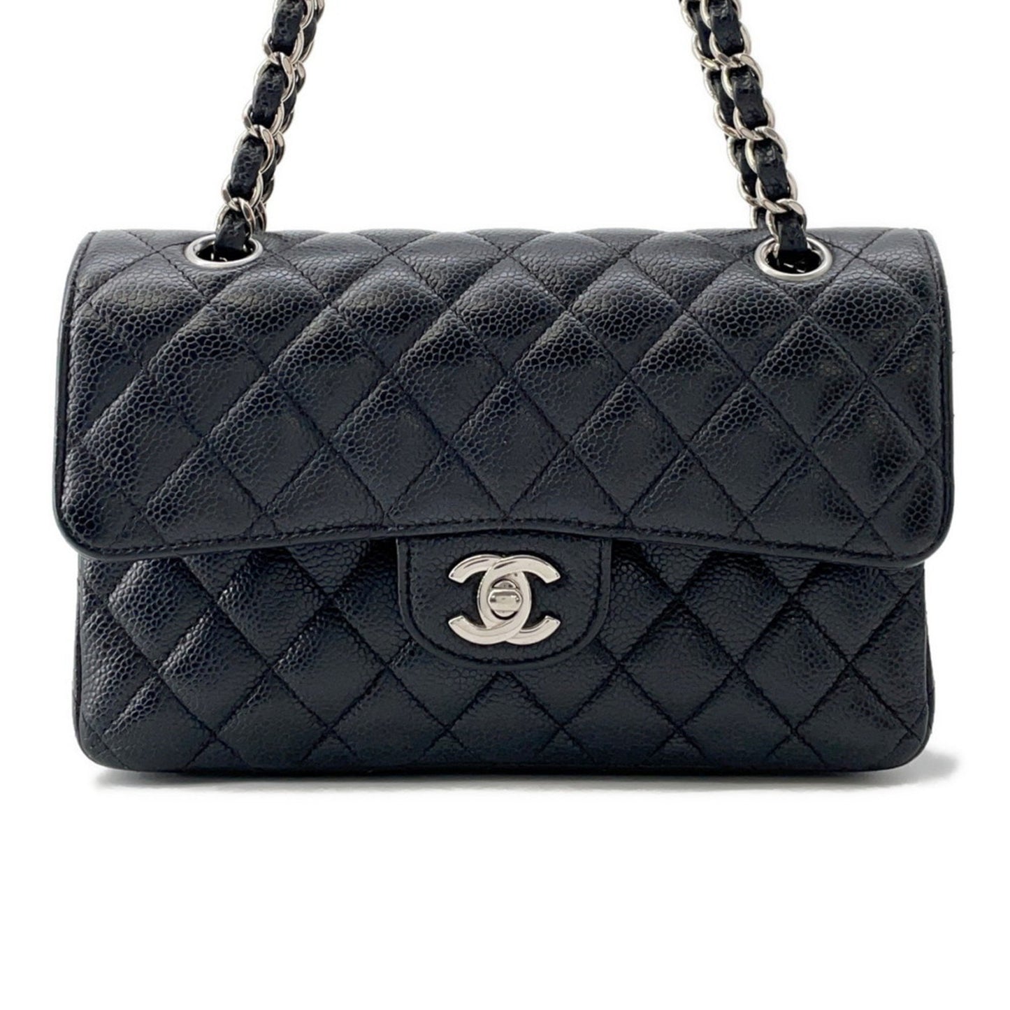 Chanel Calfskin Black Shoulder Bags