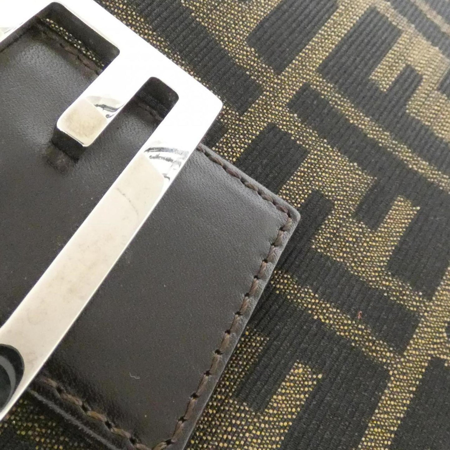 Fendi Canvas Brown Shoulder Bags