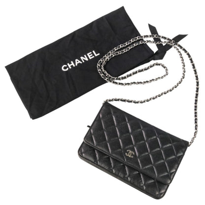 Chanel Calfskin Black Shoulder Bags