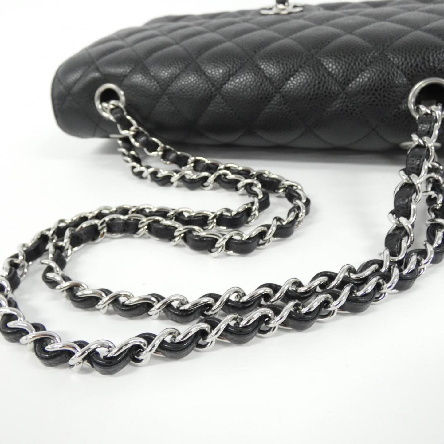 Chanel Calfskin Black Shoulder Bags