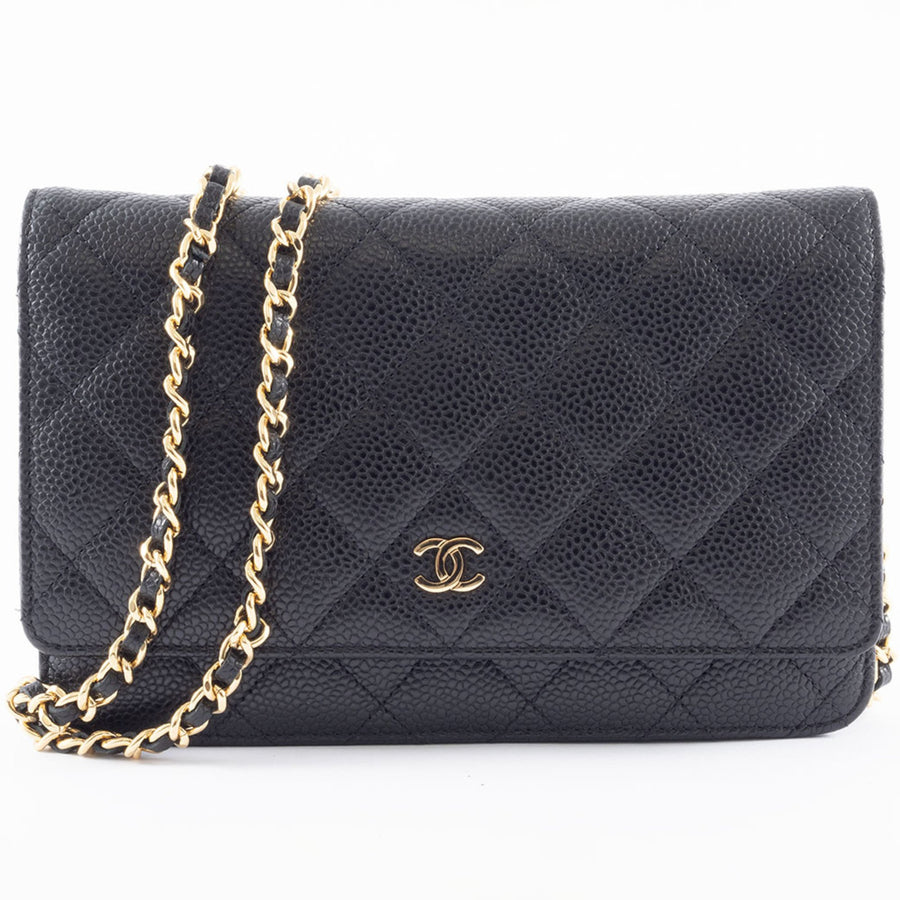 Chanel Calfskin Black Shoulder Bags