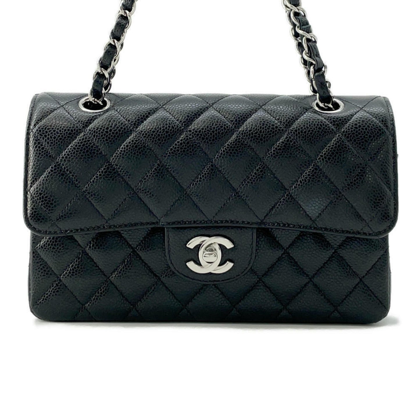 Chanel Calfskin Black Shoulder Bags