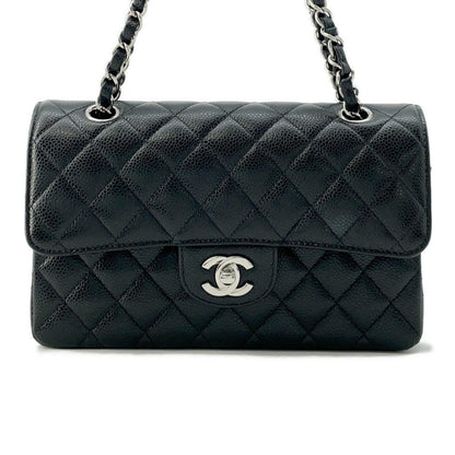 Chanel Calfskin Black Shoulder Bags