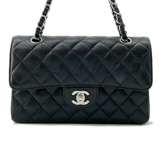 Chanel Calfskin Black Shoulder Bags