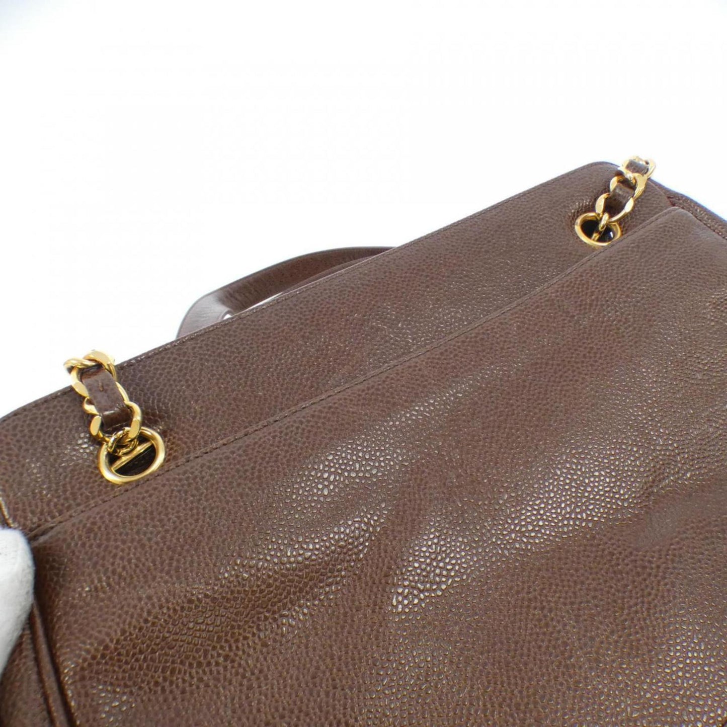 Chanel Calfskin Brown Shoulder Bags