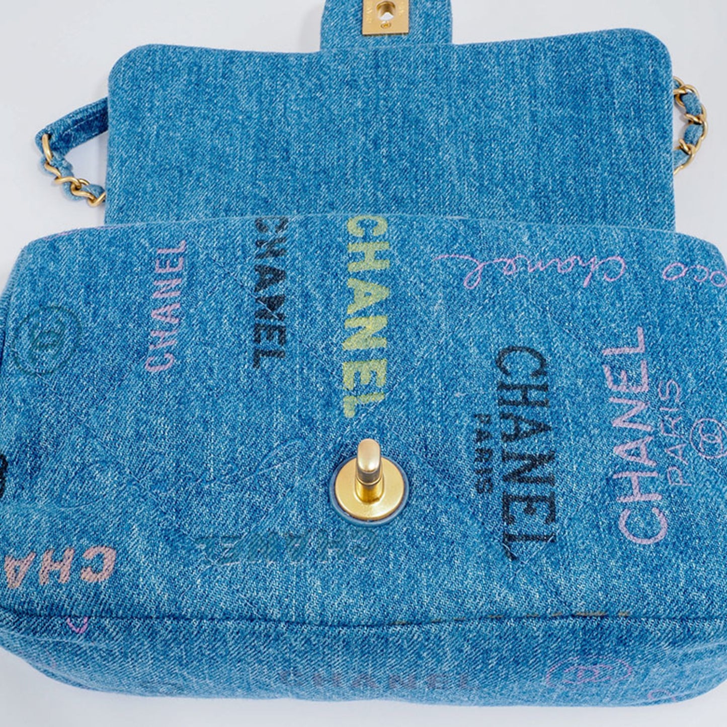Chanel Denim Blue Shoulder Bags
