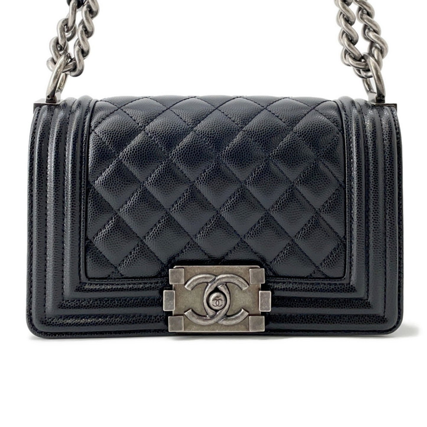 Chanel Calfskin Black Shoulder Bags