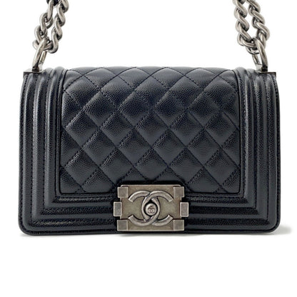 Chanel Calfskin Black Shoulder Bags
