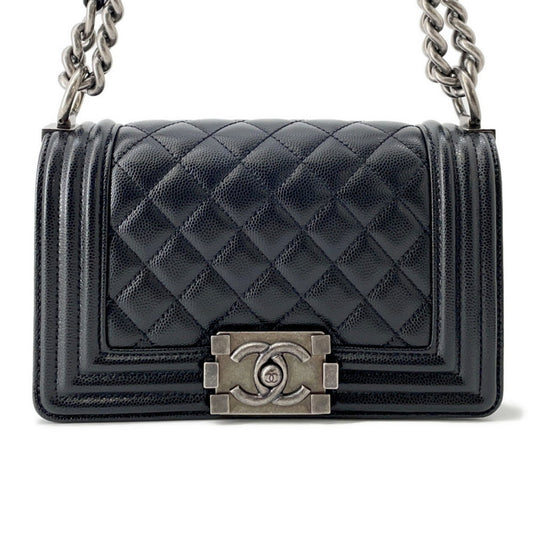 Chanel Calfskin Black Shoulder Bags