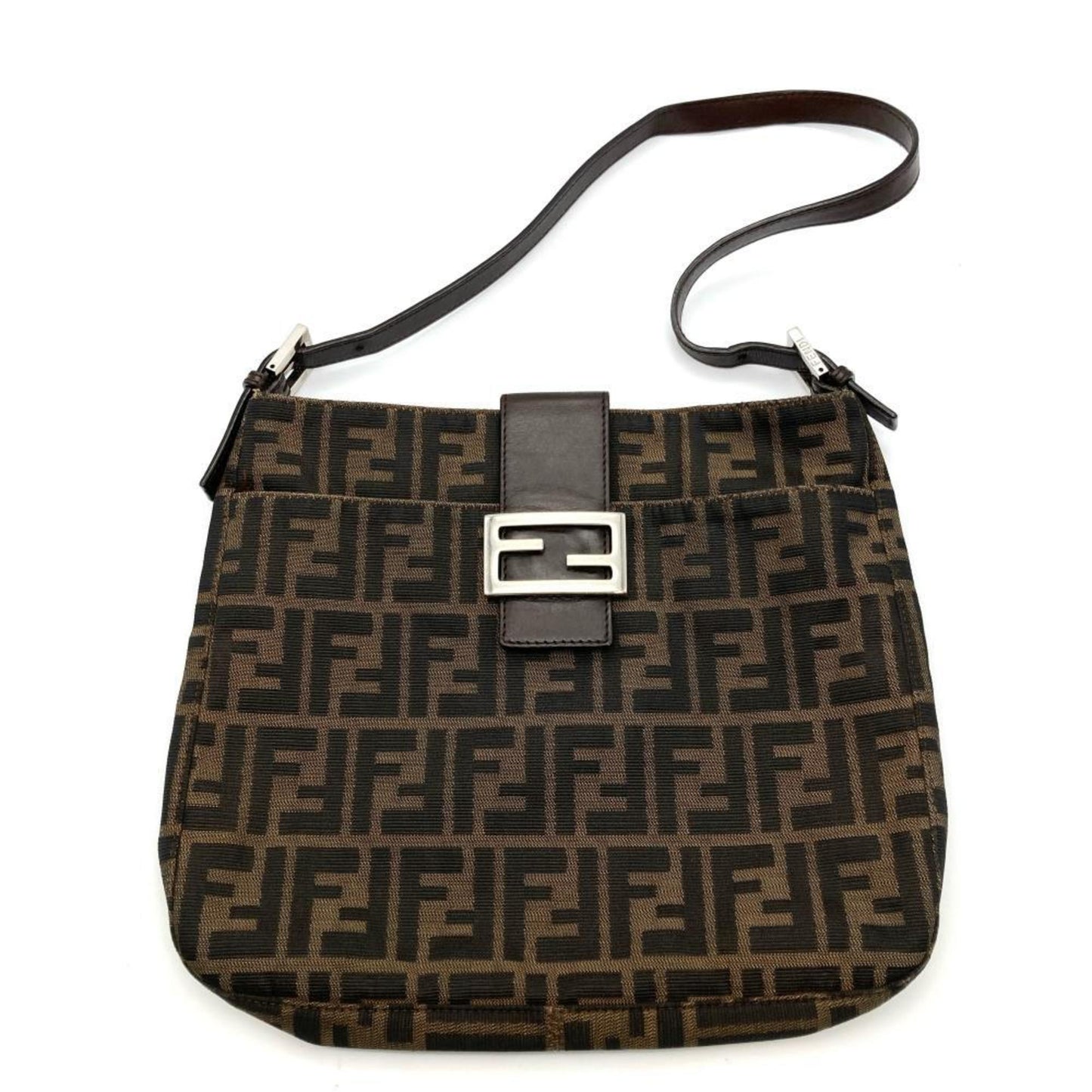 Fendi Canvas Brown Shoulder Bags