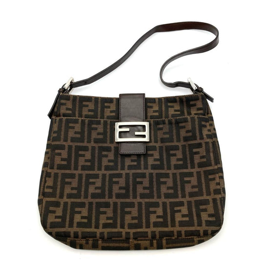 Fendi Canvas Brown Shoulder Bags