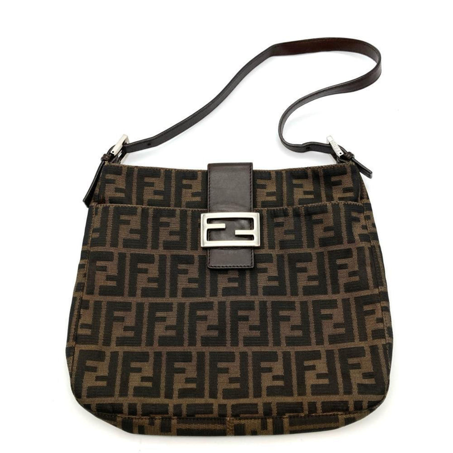 Fendi Canvas Brown Shoulder Bags