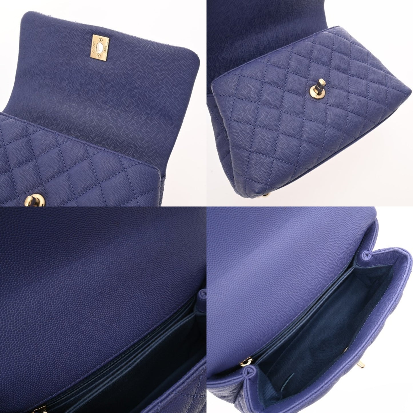 Chanel Calfskin Purple Handbags