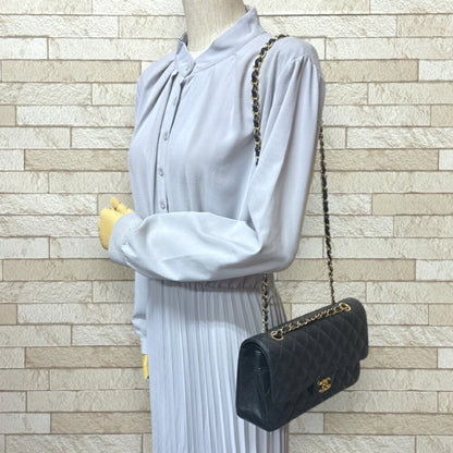 Chanel Calfskin Black Shoulder Bags
