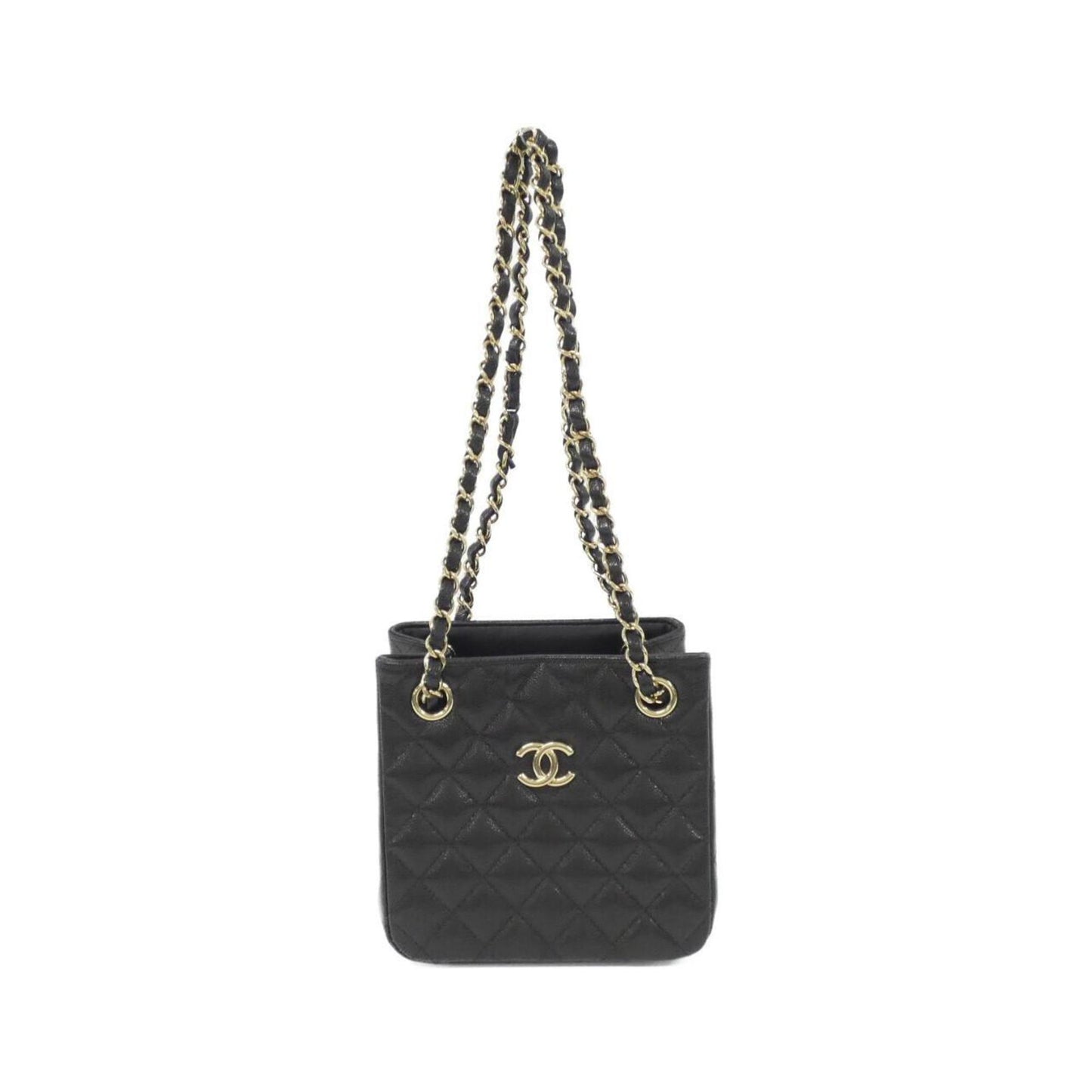 Chanel Calfskin Black Shoulder Bags