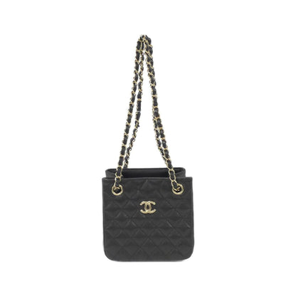 Chanel Calfskin Black Shoulder Bags