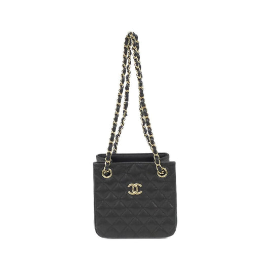 Chanel Calfskin Black Shoulder Bags