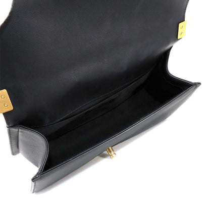 Chanel Calfskin Black Shoulder Bags