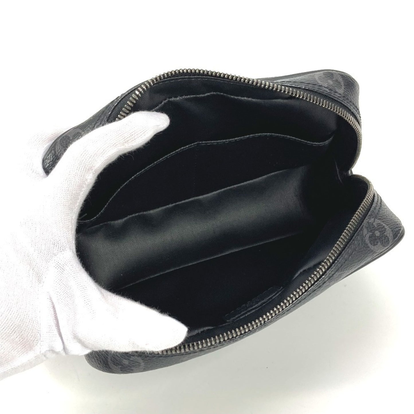 Louis Vuitton Monogram Canvas Black Clutch Bags