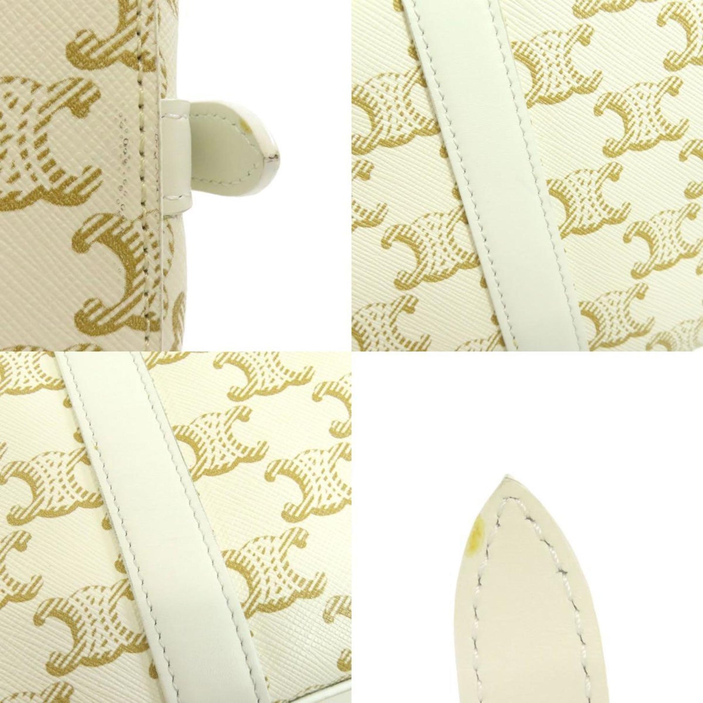 Celine Pvc White Shoulder Bags