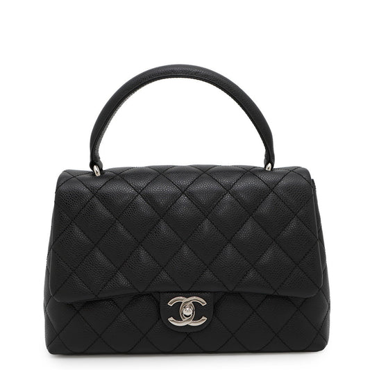 Chanel Calfskin Black Handbags