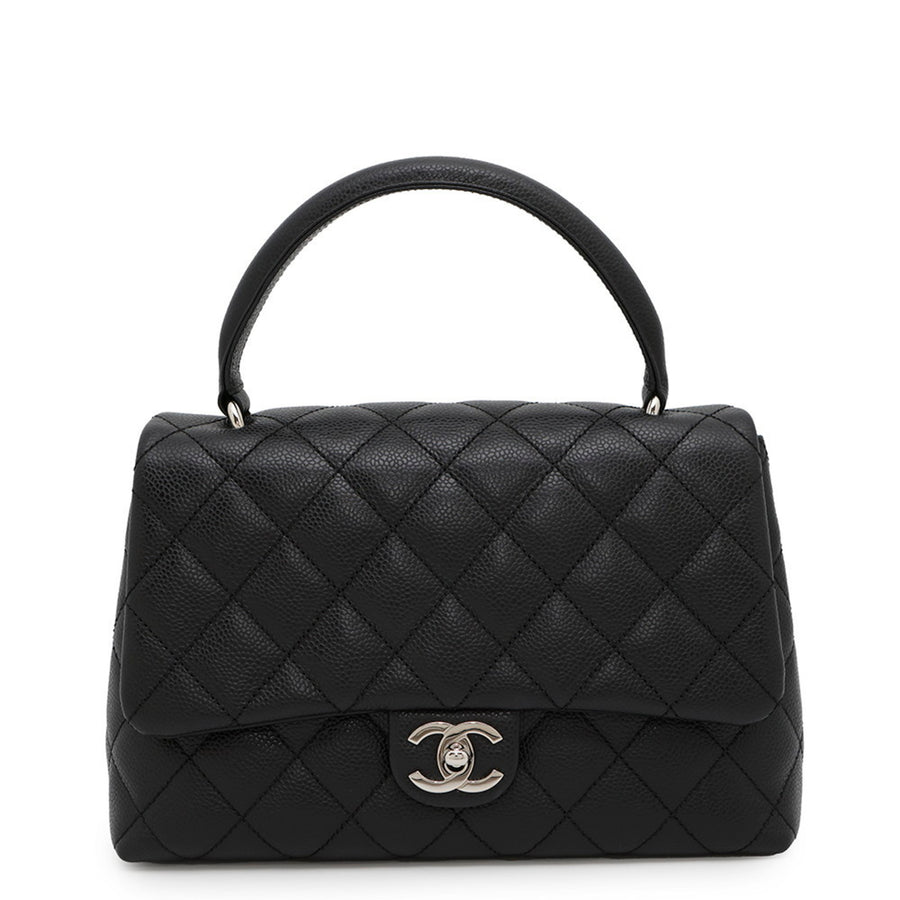 Chanel Calfskin Black Handbags