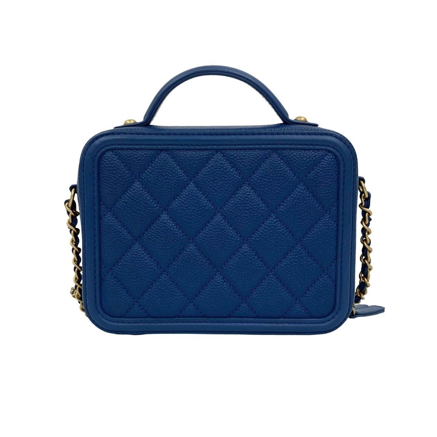 Chanel Calfskin Blue Shoulder Bags