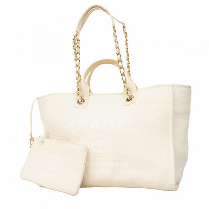 Chanel Canvas White Tote Bags