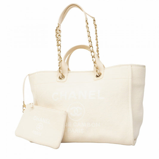 Chanel Canvas White Tote Bags