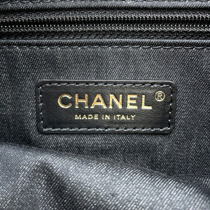 Chanel Denim Black Shoulder Bags
