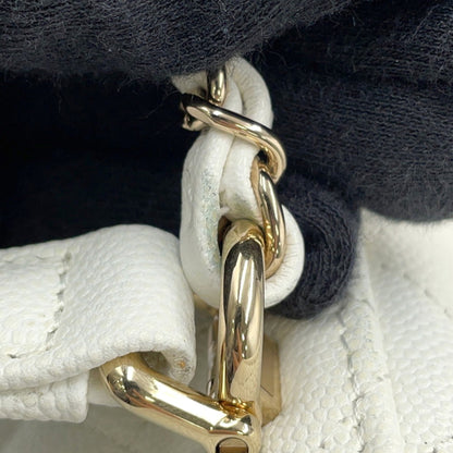 Chanel Calfskin White Shoulder Bags