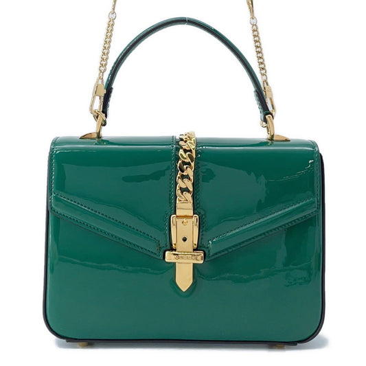 Gucci Patent Green Handbags