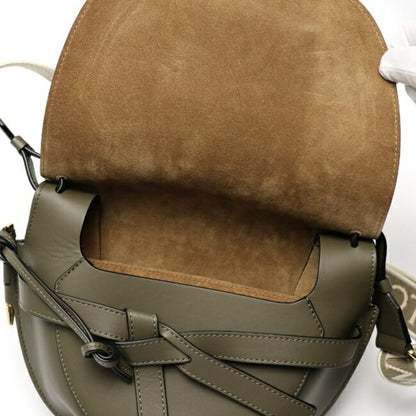Loewe Woven Fabric Green Shoulder Bags