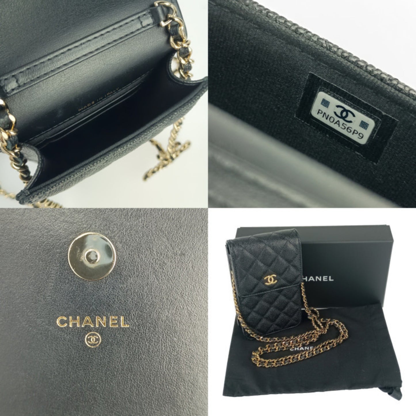 Chanel Calfskin Black Shoulder Bags
