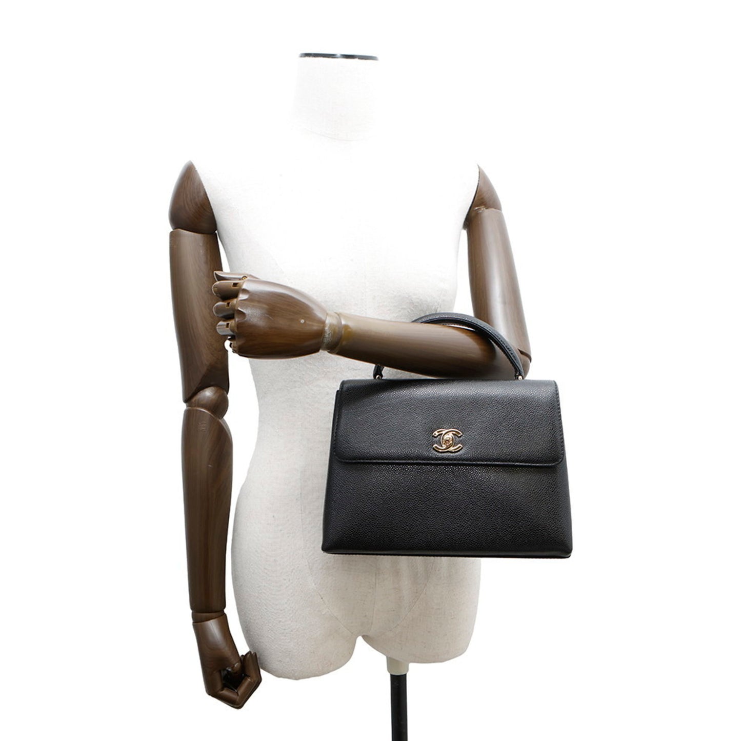 Chanel Calfskin Black Handbags