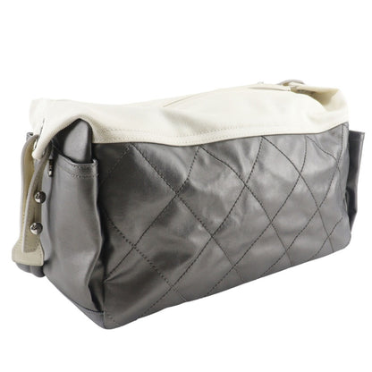 Chanel Coated Canvas Silver Shoulder Bags