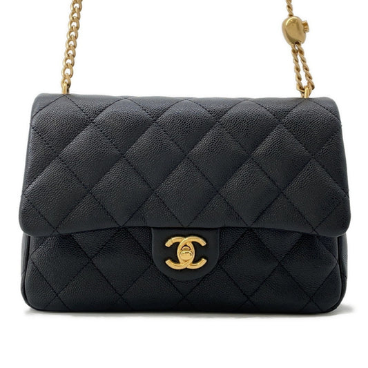 Chanel Calfskin Black Shoulder Bags