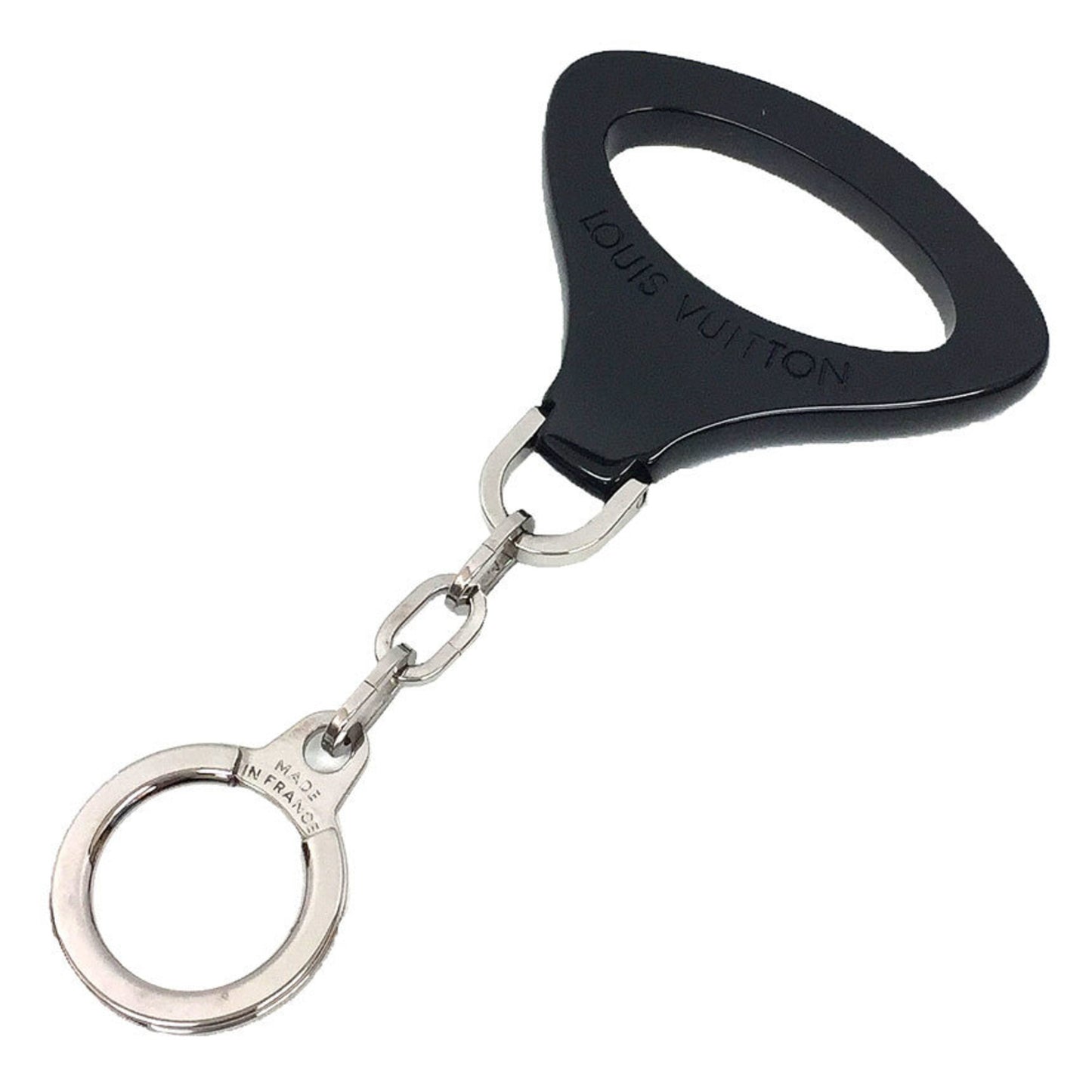 Louis Vuitton Glossy Material Black Key Rings